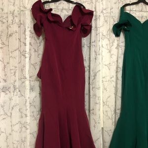 FOUD sarkis couture emerald green and red